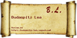Budaspitz Lea névjegykártya